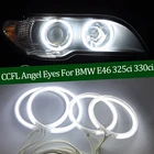 Комплект CCFL Angel Eyes теплый белый ореол кольцо для BMW E46 325ci 330ci Кабриолет купе 2004-2006 фара Demon Eye