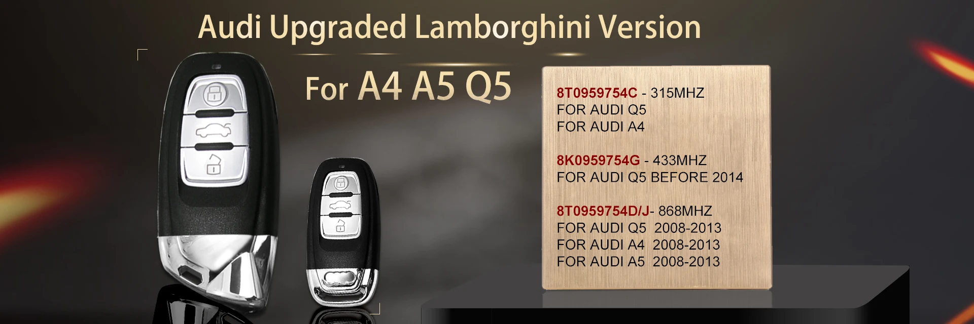 Дистанционный ключ для автомобиля для llavero chave Audi A4 S4 RS4 A5 S5 RS5 Q5 A7 A8 8T0 959 754 C 8K0 959 754 G 8T0 959 754 J 8T0 959 754 D