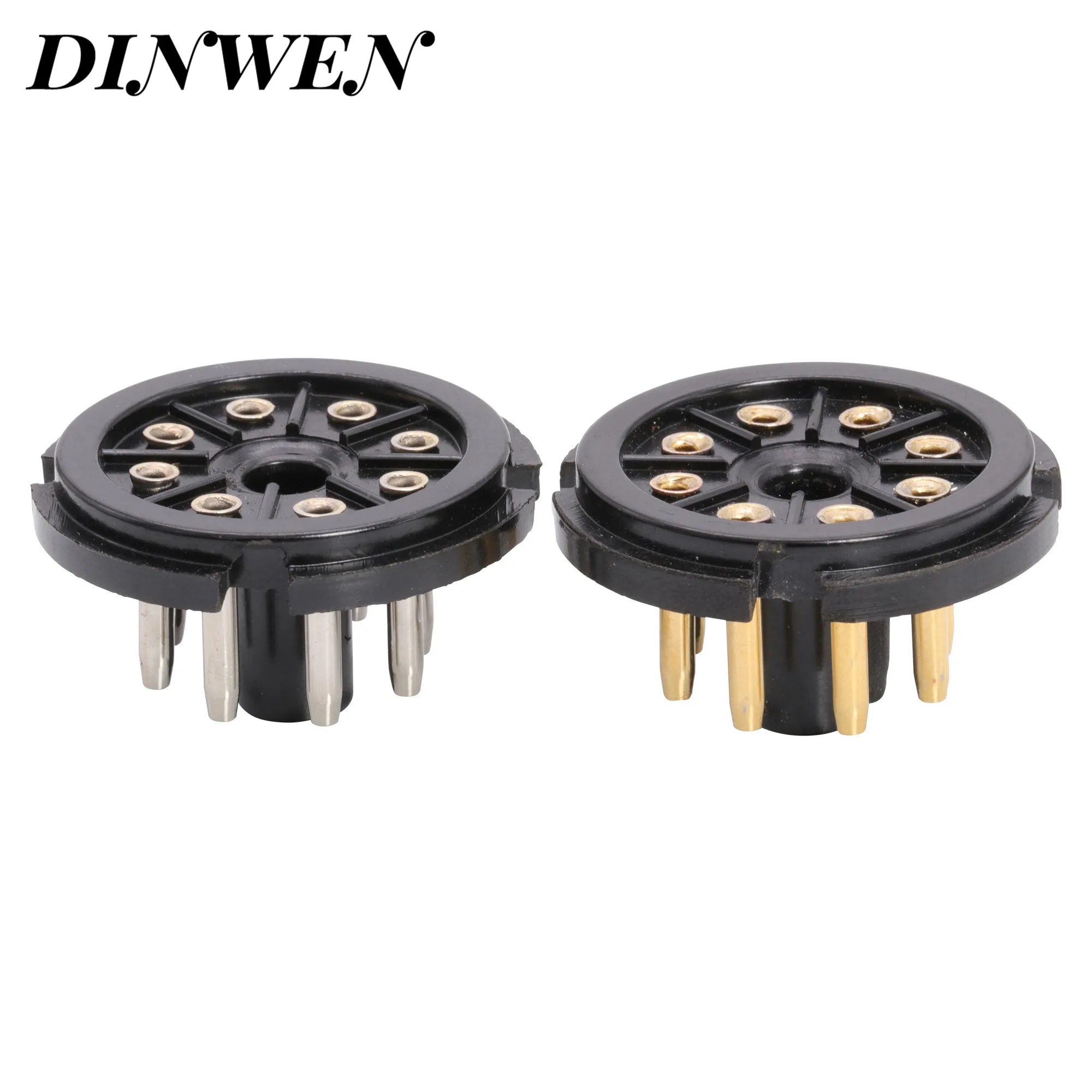 Восьмитрубное основание 8 штырьков золотистое покрытие вакуумная трубка