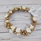 Рождественский цветок корона праздничный головной убор женские аксессуары для волос головной убор новогодний цветочный гирлянда Рождественский цветок головной убор