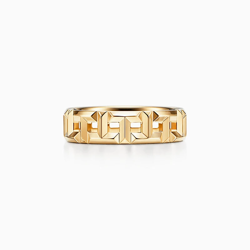 

TIFFON Trendy 1:1 S925 Sterling Silver Wide Rings Women Logo Luxury High-End Jewelry Holiday Valentine Birthday LOVERS Gift
