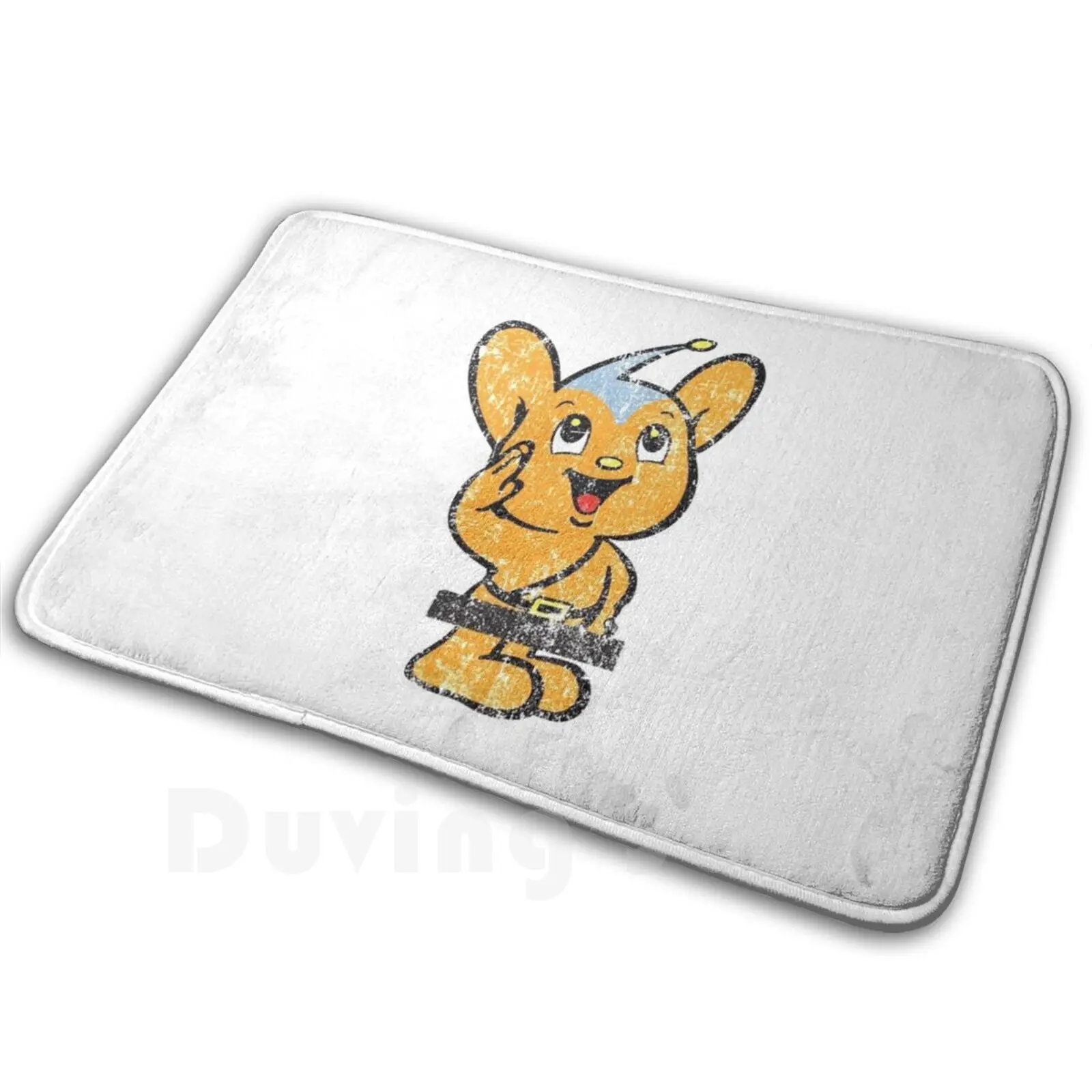 

Pipo - Kun - Tokyo Police Mascot - Censored - Distressed Carpet Mat Rug Cushion Soft Tokyo Japan Nihon Katakana Hiragana