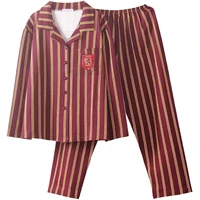 sleepwear 2021 new cotton pajamas set women summer pyjamas lapel pijamas for adult kid stripe home suit cosplay costume