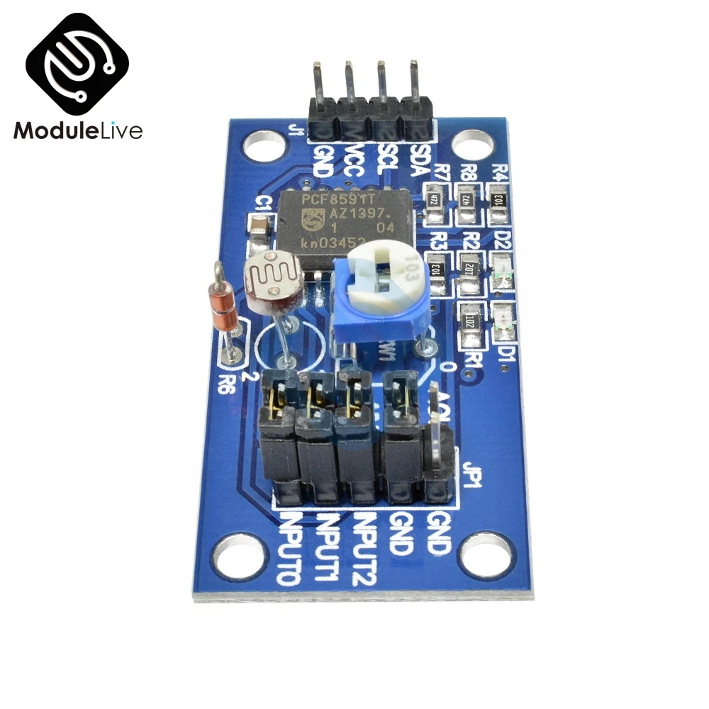 PCF8591 PCF8591T 3 V 5V одиночный низкий источник питания 4 канальный аналоговый AD DA модуль