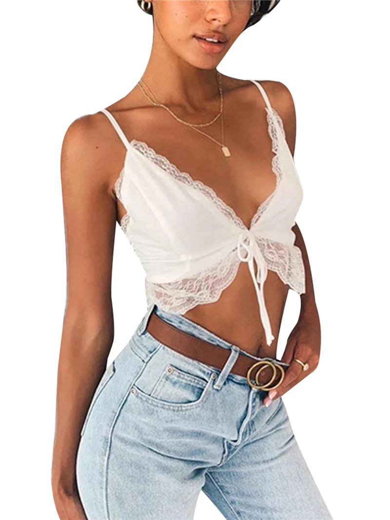 

Женская летняя Кружевная футболка с глубоким V-образным вырезом и цветочным принтом