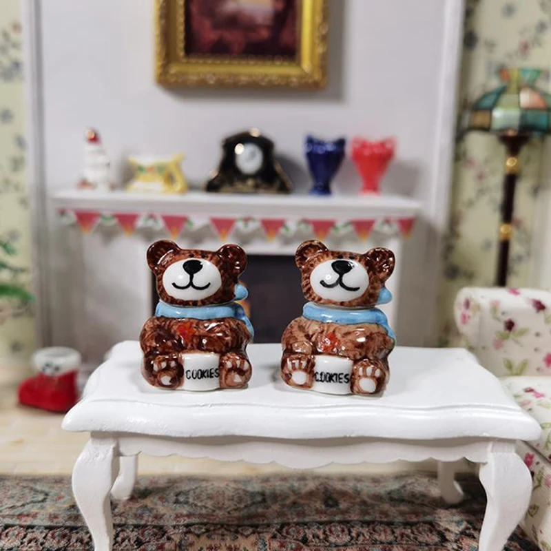 

1 шт. керамика 1:12 миниатюрный милый кукольный домик банка для конфет модель бутылки для конфет декоративная игрушка для куклы