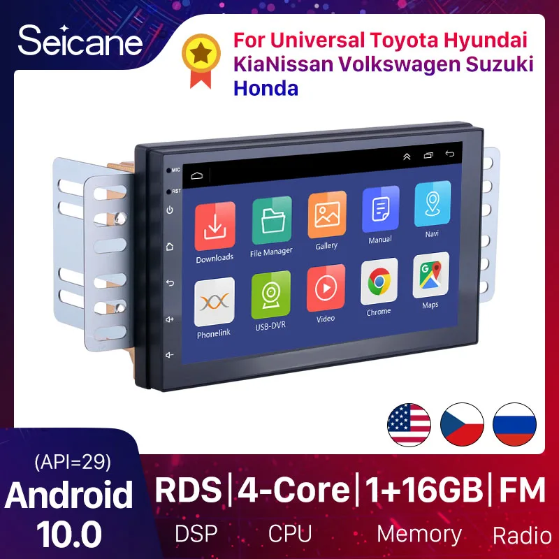 Seicane Universal Android 10 7 Inch Double Din Car Radio GPS Multimedia Unit Player For TOYOTA Nissan Kia RAV4 Honda VW Hyundai |
