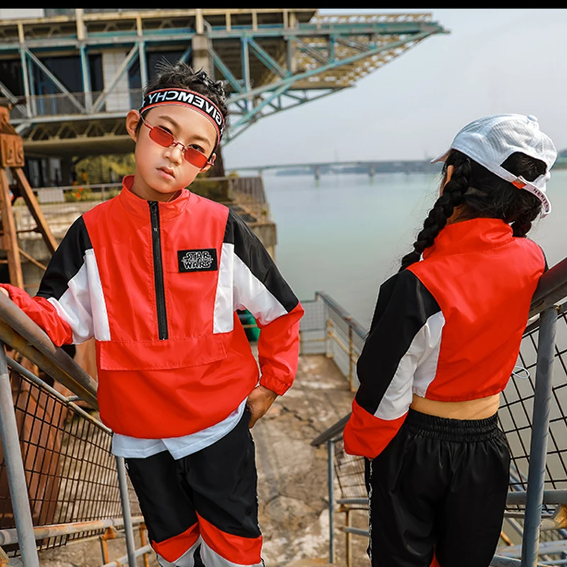 Новый детский танцевальный костюм в стиле хип-хоп модная толстовка штаны для