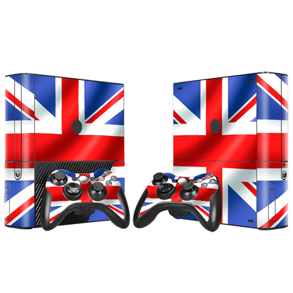 Стильный Дизайн Виниловая Наклейка Стикер кожи для XBOX 360 E игровой консоли + 2