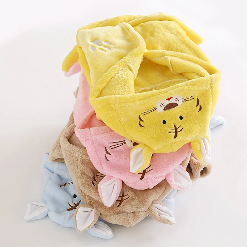 Детский банный халат для маленьких девочек с рисунком тигра мягкая детская