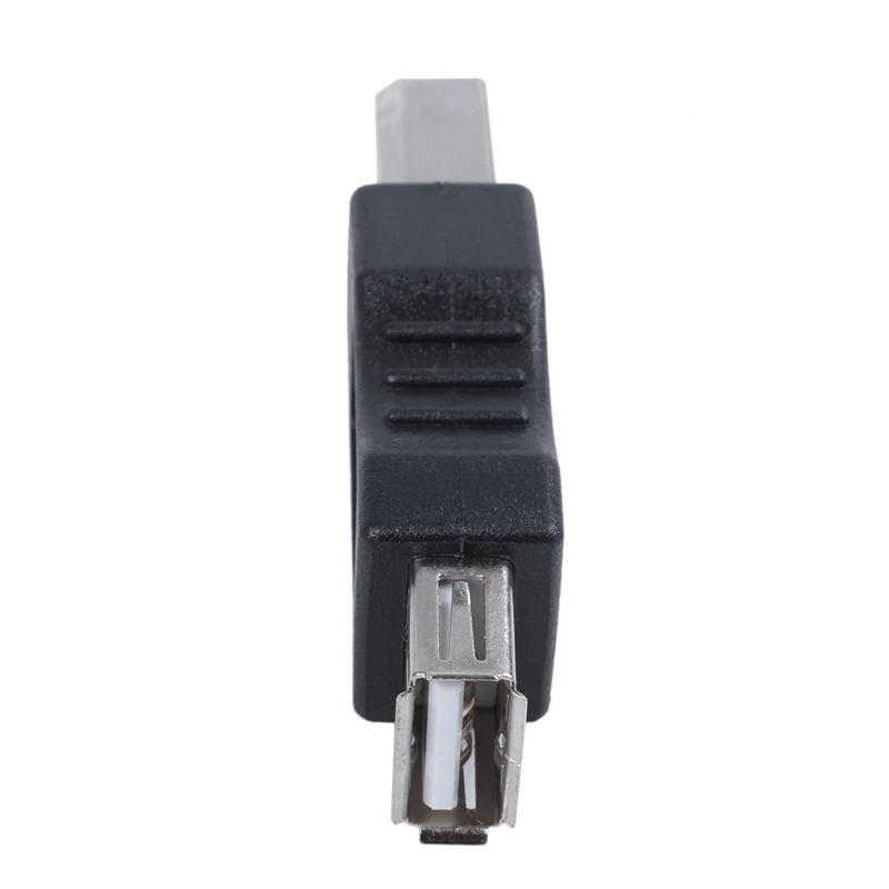 USB адаптер для принтера type A female B male Черный Серебряный тон|Кабели MP3/MP4-плееров| |