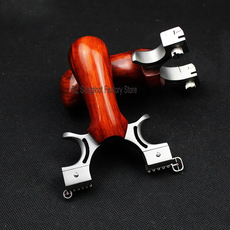 Рогатка для охоты из нержавеющей стали с деревянной ручкой и мощной резиновой