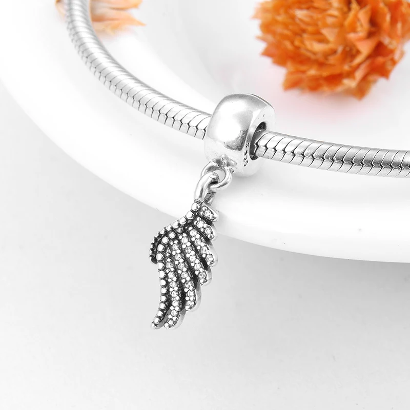 2018 модные подвески из стерлингового серебра 925 пробы Крылья ангела для