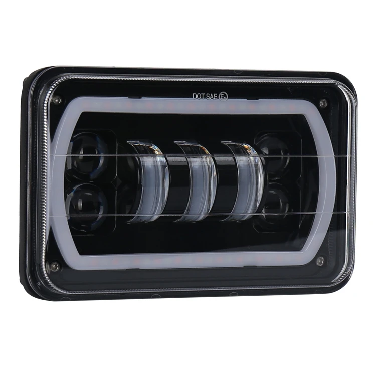 4X6 Inch LED Head Light Lamp DRL Headlight Crystal Clear Hi-Lo Beam for Jeep Wrangler Truck | Автомобили и мотоциклы