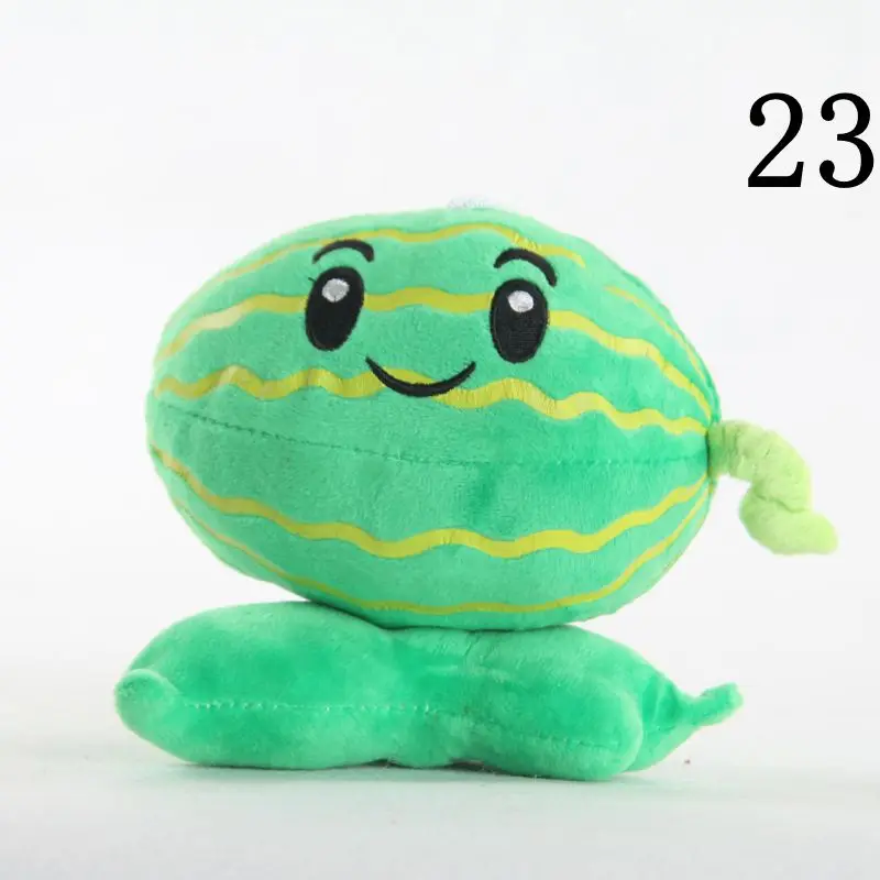 

15-20CM Plants Vs. Zombies Watermelon Cherry Cannibal Flower Chili Vegetables Stuffed Animals Plush Doll Toy