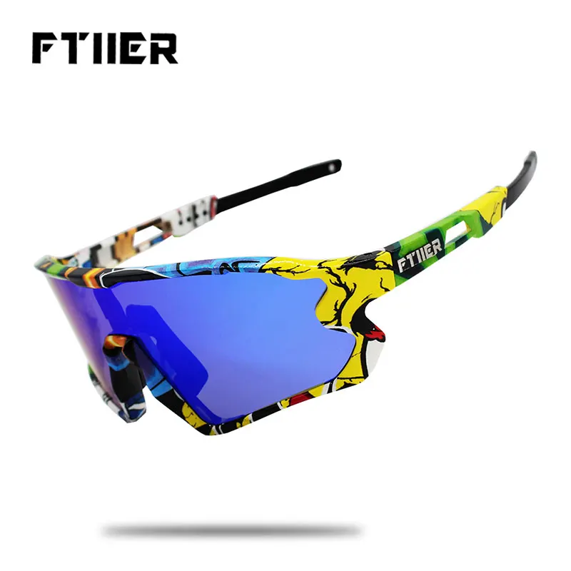 FTIIER Новинка 5 линз UV400 велосипедные солнцезащитные очки TR90 спортивные MTB горный
