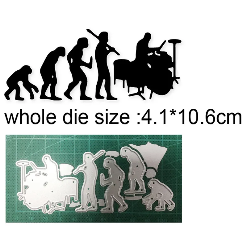 

2021 metal cutting dies cut die mold Evolution Music Band decoration Scrapbook paper craft knife mould blade punch stencils dies