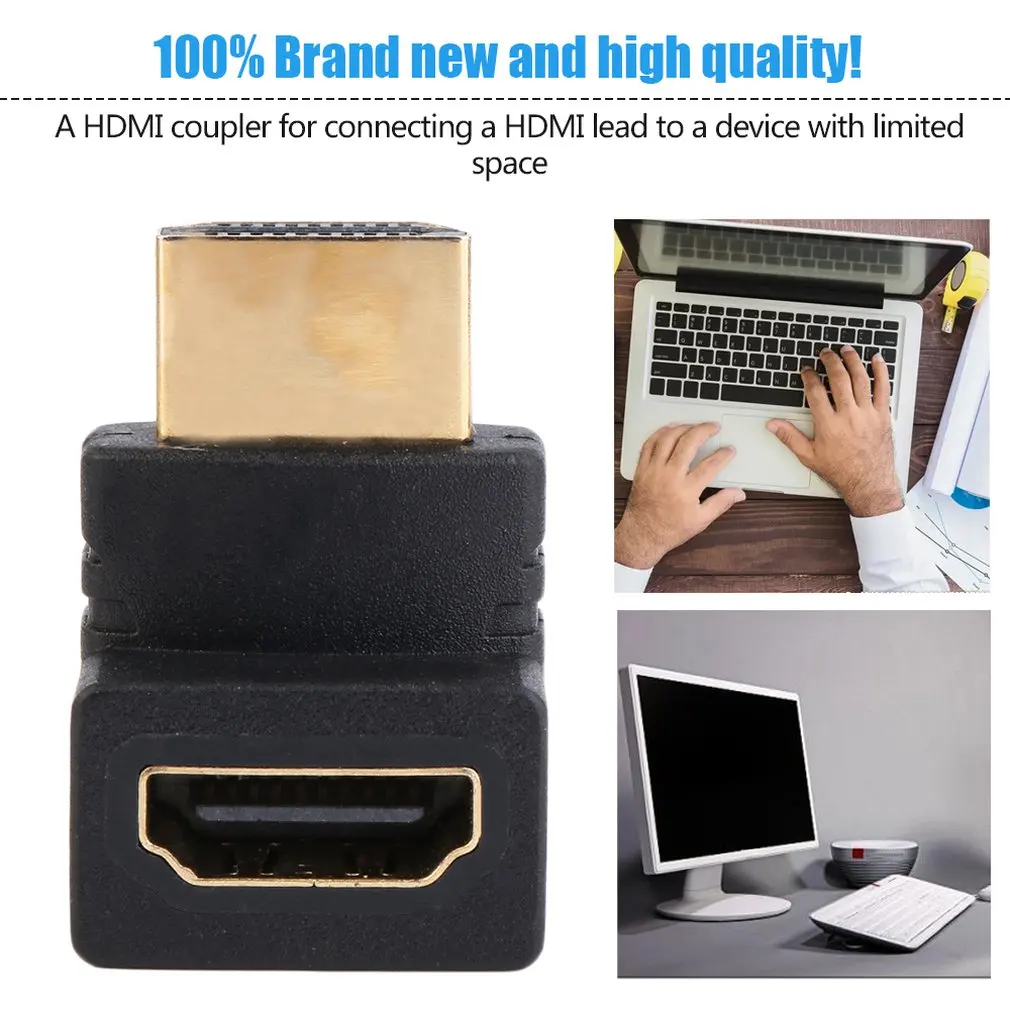 

270 Degree Right Angled HDMI A Male to Female Cable Coupler Adaptor For HDTV In StockBest Selling In