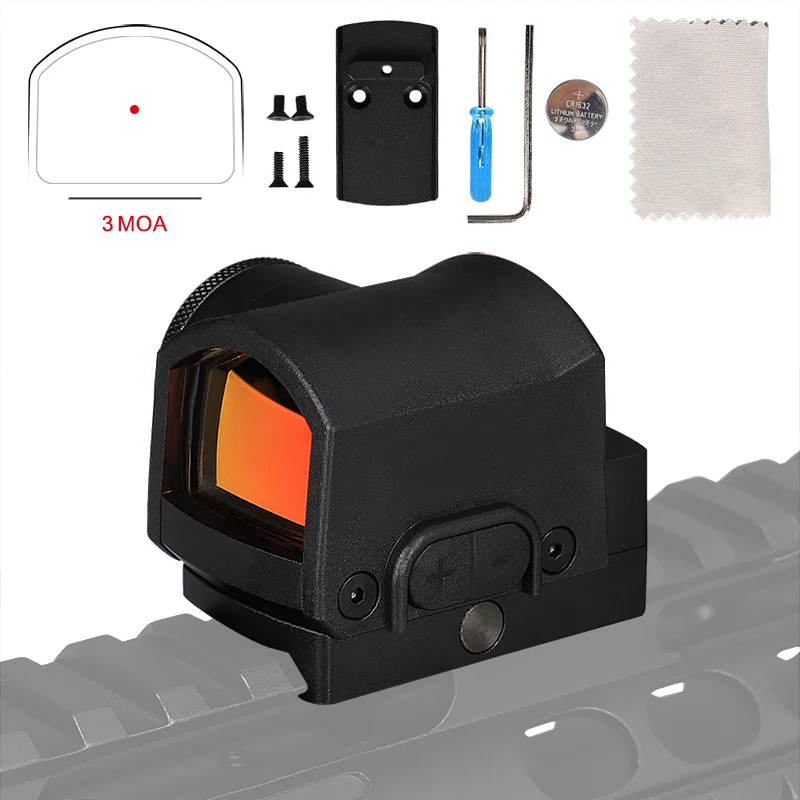 Прицел для пистолета PPT 1x25x18 5 RMS Mini Red Dot подходит Пикатинни GLOCK 21 2 мм 17 19 9 AR15 M4 AK HK2-0133