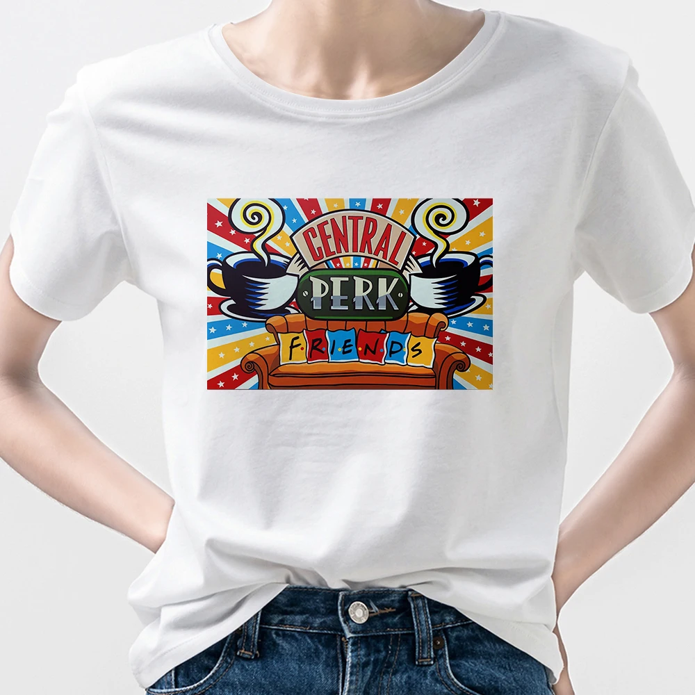 

Friends Tv Show Femme Tshirt Clothes Streetwear Style Shirt Women Short Sleeve T Shirt Summer 90s Vogue Clothes Female Trend