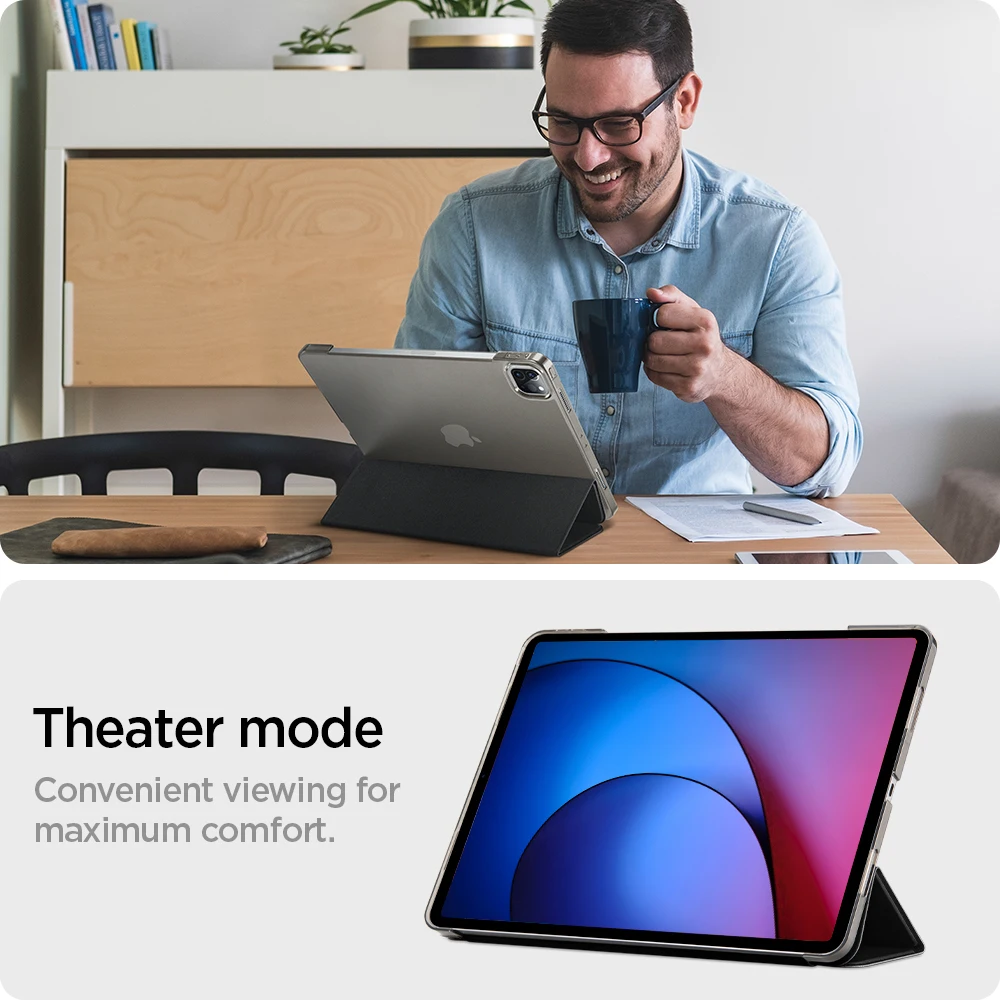 Складной Смарт-Чехол Spigen для iPad Pro 12 9 дюйма (2022/2021) мягкий гладкий Чехол из