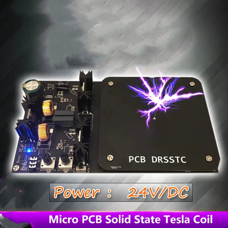 

24V Low Voltage Flat Music Tesla Coil Finished PCB DRSSTC Lightning Generator Scientific Experiment