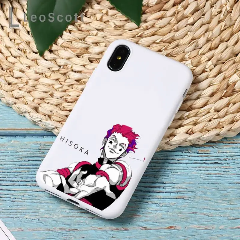 

Hisoka Anime hunter x hunter Phone Case Candy Color for iPhone 6 7 8 11 12 s mini pro X XS XR MAX Plus
