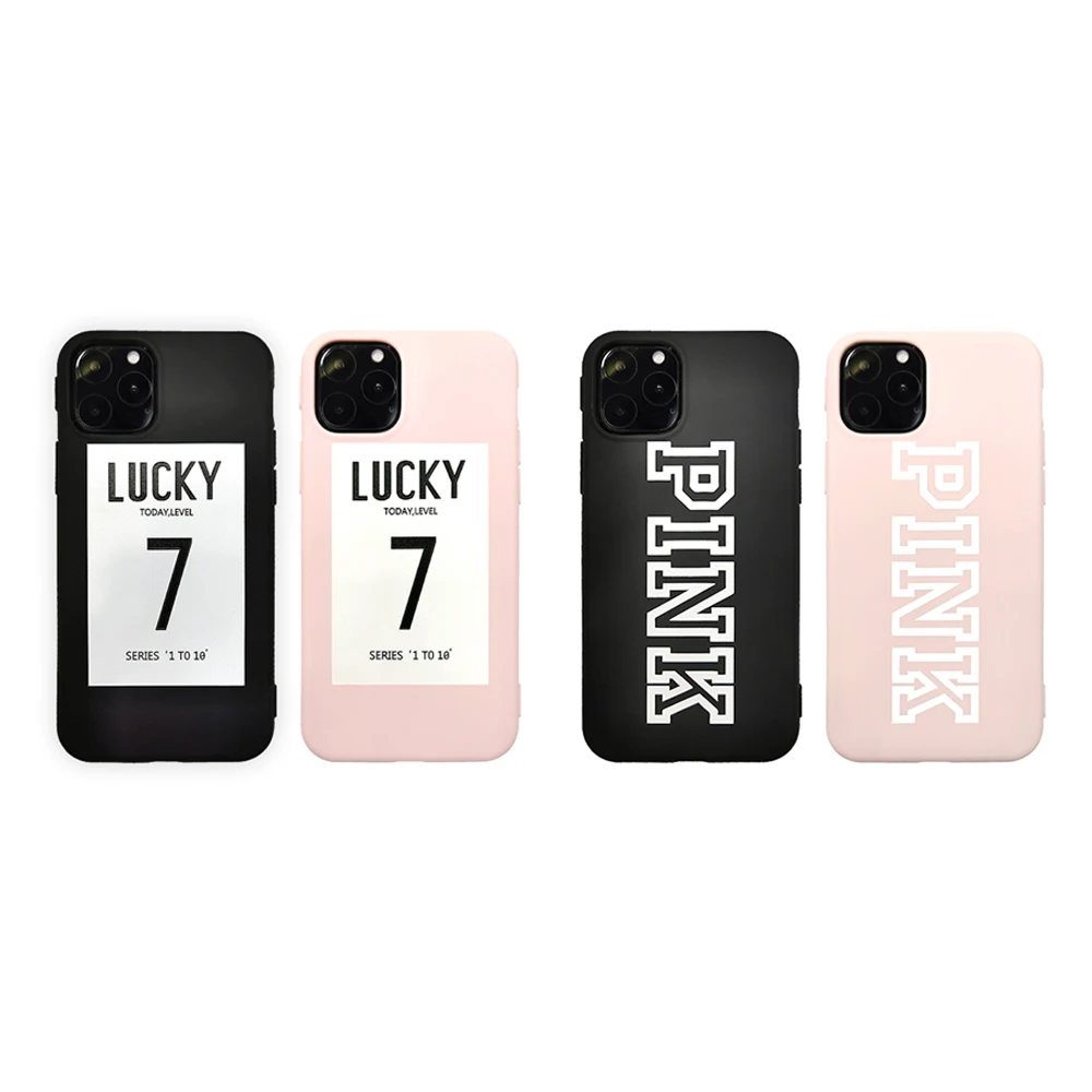 Brand NEW Logo PINK Fashion Soft Case for iPhone 11 11Pro 11ProMax X Xs XR XsMax 8Plus 8 7Plus 7 6 6s Plus Phone Cover Fundas | Мобильные