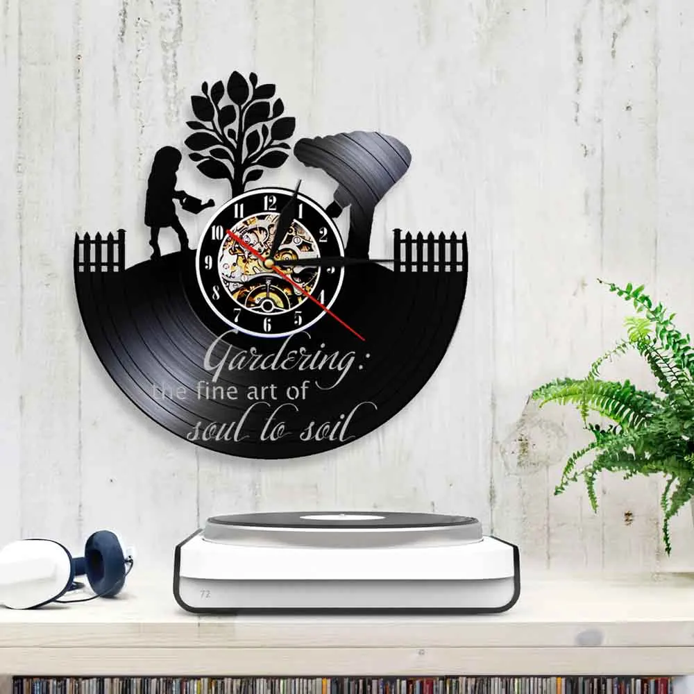 Садовые цитаты фермерский дом Стиль культура находки часы виниловая запись