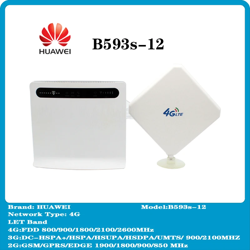 Unlocked Used 4G Routers Huawei B593 4G LTE CPE Wireless Router with Antenna 4G CPE Router with SIM Card Slot PK  E5186 B525