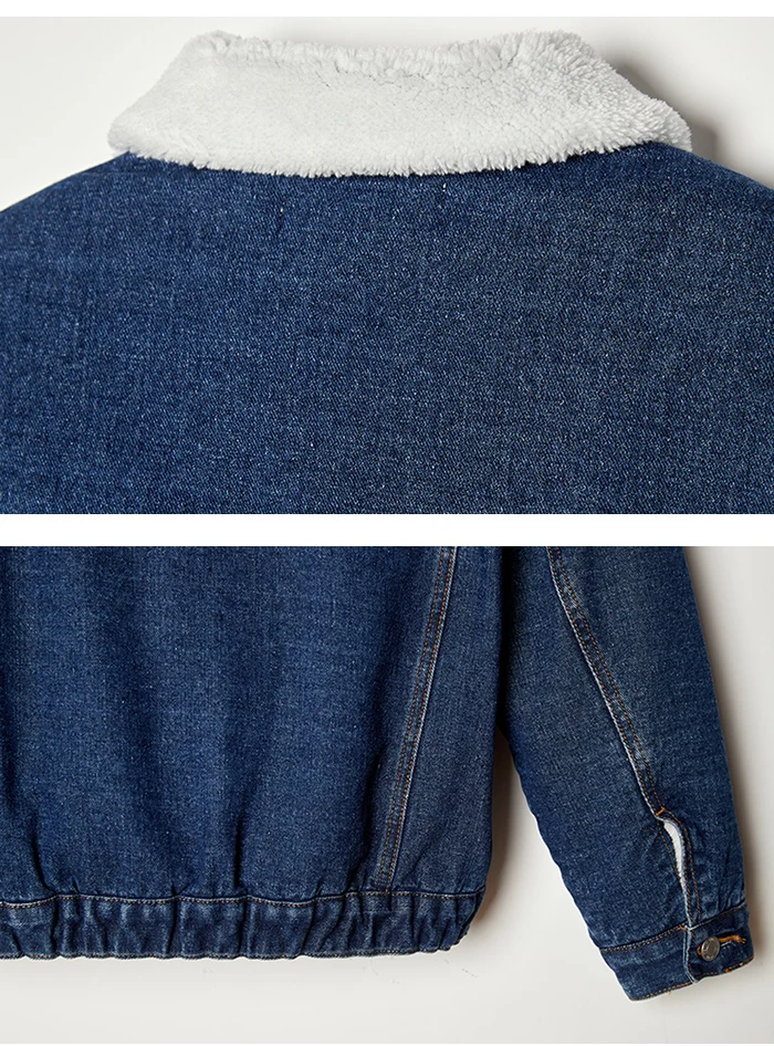 Женская теплая джинсовая куртка LEIJIJEANS, повседневная куртка из денима с начесом, новая модель 9250R большого размера на зиму