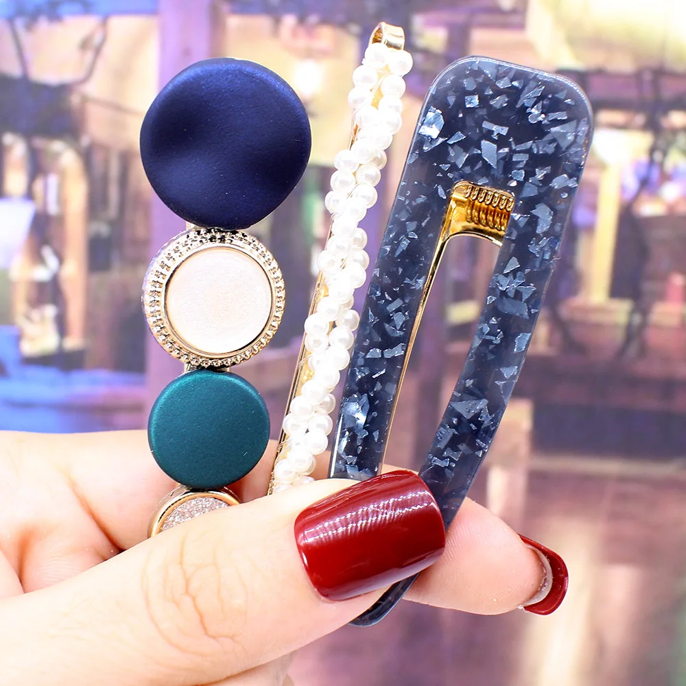 1 комплект из изящных жемчуг заколки для волос ацетата женщин и девочек повязка