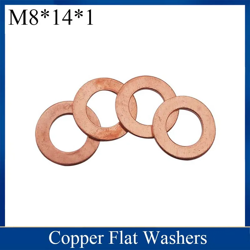 【 8*14*1 】шайба из твердой меди плоская кольцевая прокладка пробка поддона сальник