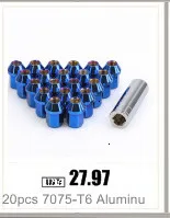 20 шт. Jdm Aftermarket автомобильный, алюминиевое КОЛЕСО гайки M12* 1,5 M12* 1,25 60 мм Расширенный тюнер шип гайки для Chevrolet Mitsubishi и т. Д