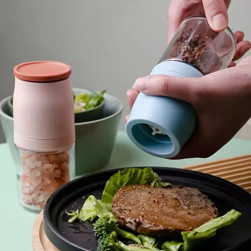 

Candy Color Pepper Grinders Manual Salt Pepper Mills Kitchen Seasoning Bottle Spice Grinding Containers Adjustable Mill Shakers