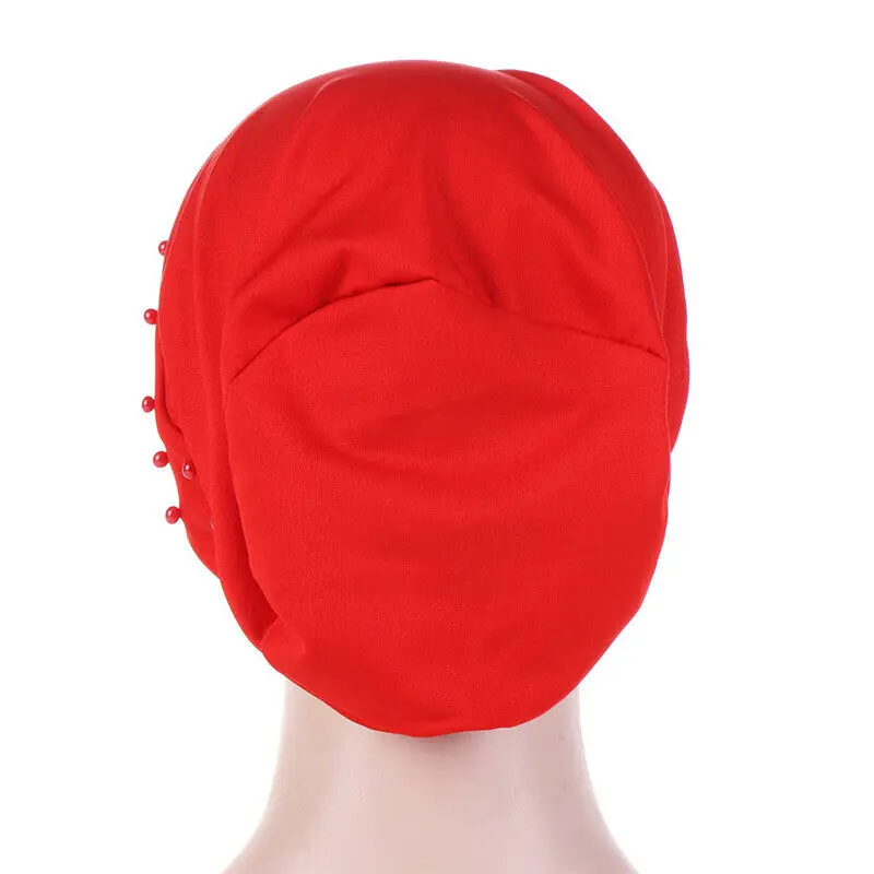 

Women Muslim Frontal Cross Bonnet Hijab Turban Hat Chemo Caps Head Wrap Covers
