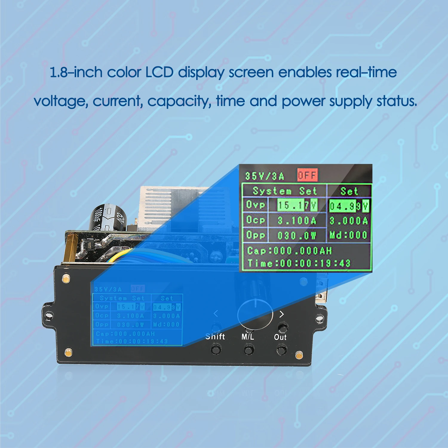 Серия DPX 1 8-дюймовый постоянный вольтметр с ЧПУ блок питания понижающий модуль