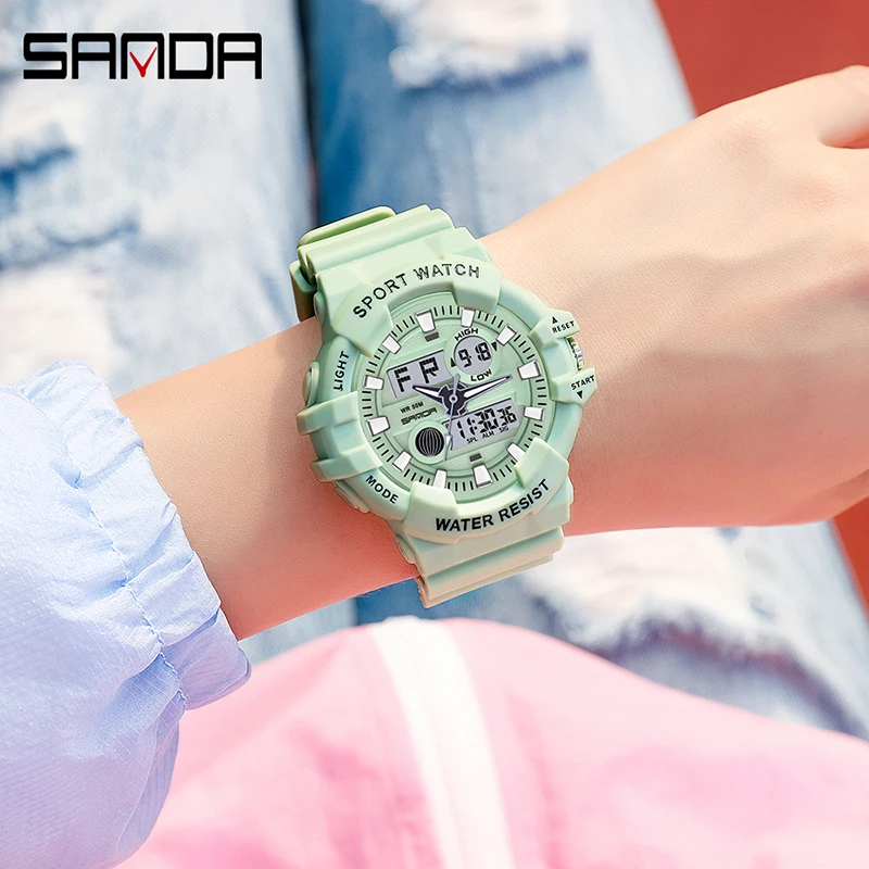 Часы наручные SANDA женские цифровые спортивные электронные кварцевые