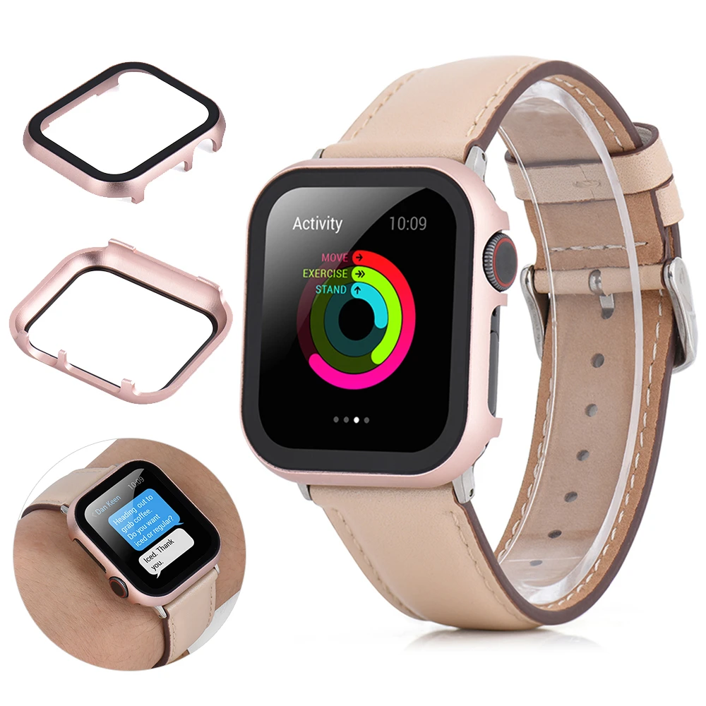 Чехол для часов для Apple Watch series 5 4 3 2 1 band case 42 мм 38 м 40 мм 44 мм Тонкий алюминиевый корпус протектор для iWatch 4 44 мм
