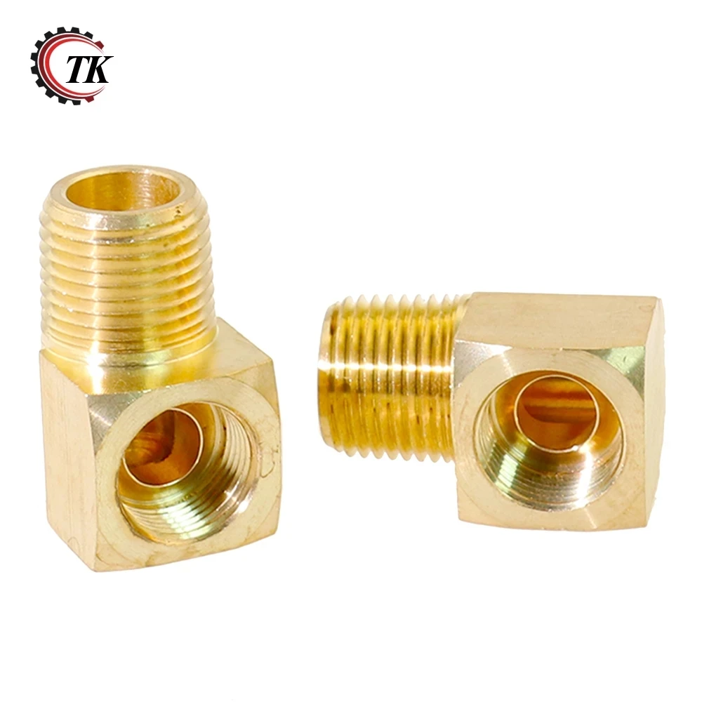 Металлический латунный фитинг для труб 90 градусов цилиндрический уличный локоть