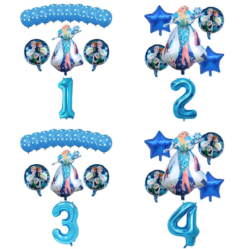 Воздушный шар в виде принцессы Эльзы из фольги украшение для дня рождения