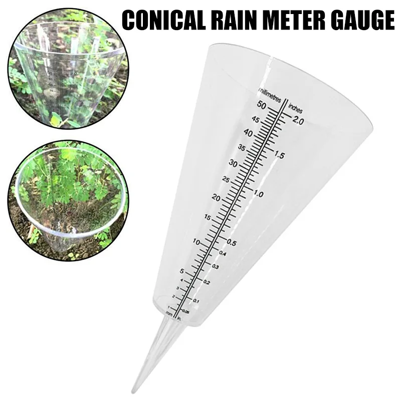 Конический измеритель дождя пластиковый прозрачный мерный стакан для наружного