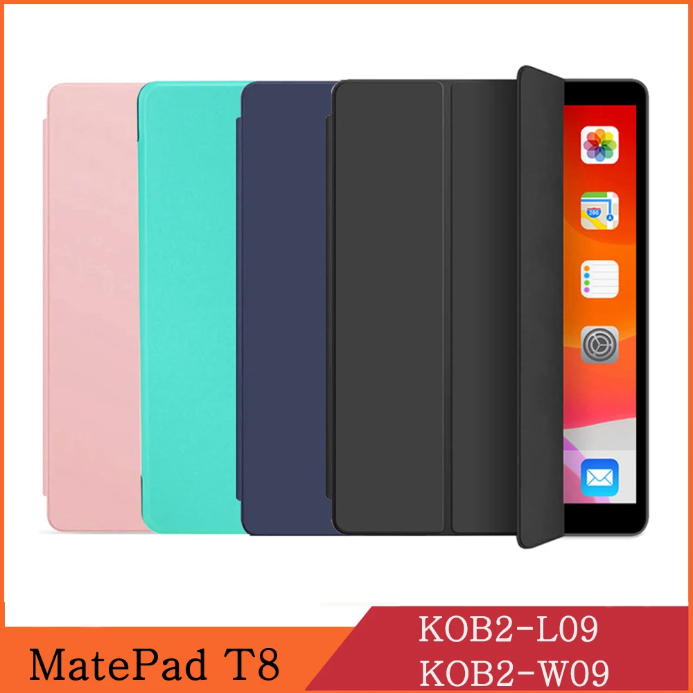Tablet Case For Huawei MatePad T8 8.0 2020 KOB2-L09 KOB2-W09 Wi-Fi LTE PU Leather Flip Cover Stand Coque