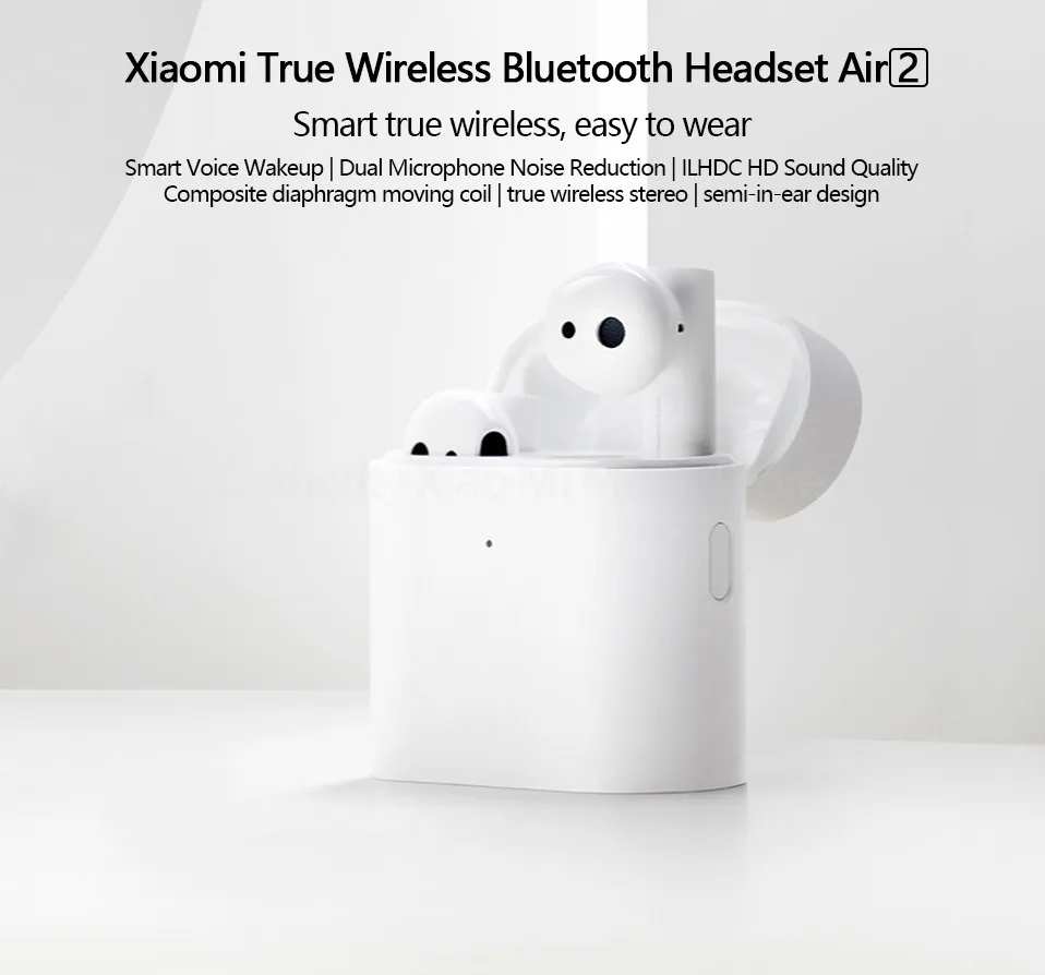 Оригинальные беспроводные наушники Xiaomi Air 2 TWS Bluetooth 2 LHDC HD 14,2 мм с двойным микрофоном ENC автоматическая пауза управление нажатием Airdots Pro 2