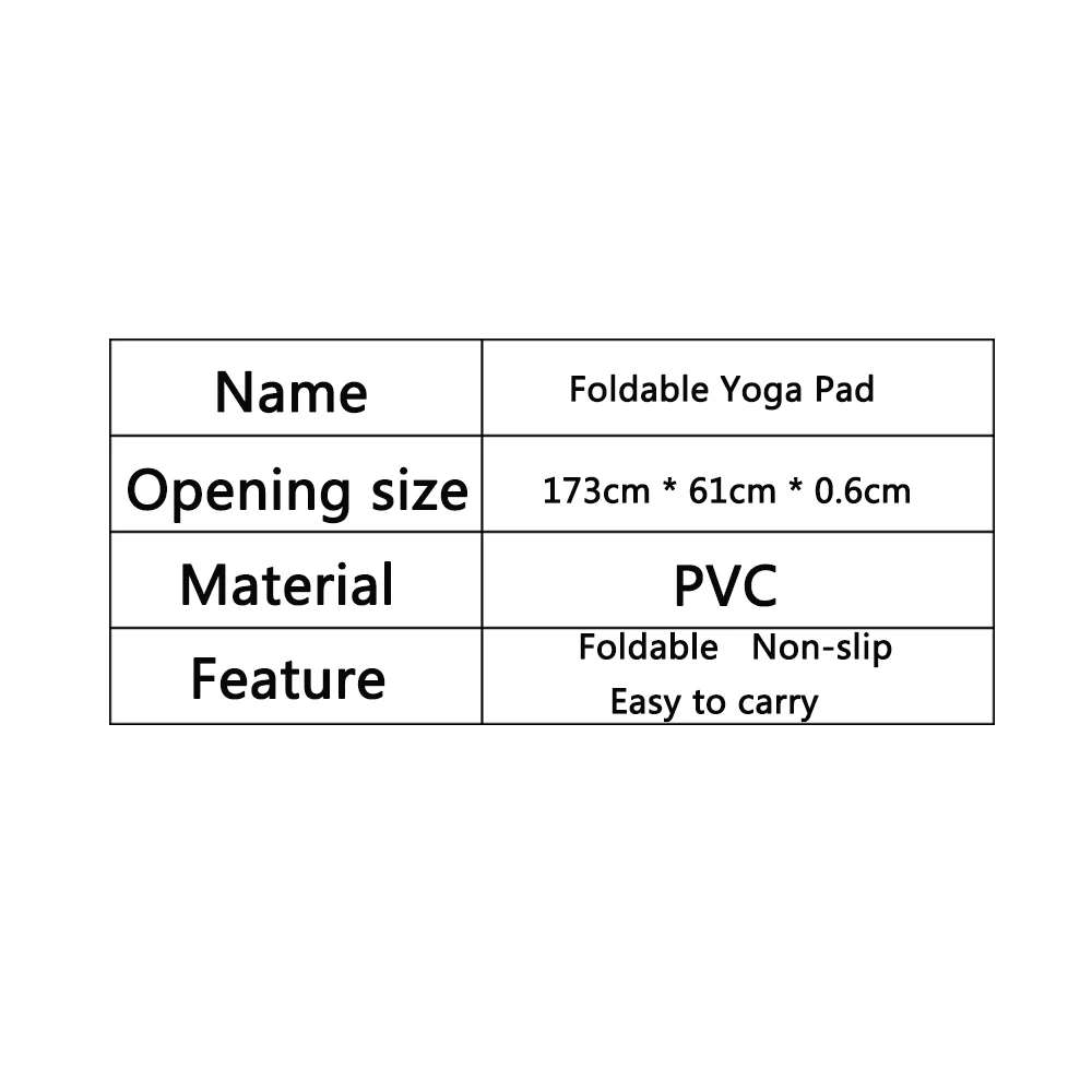 Коврик для йоги коврик упражнений Складывающийся толстый нескользящий складной