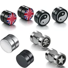 Магнитные серьги для мужчин без прокола, круглые серьги-гвоздики из нержавеющей стали, украшения в стиле панк, Подарочная бижутерия