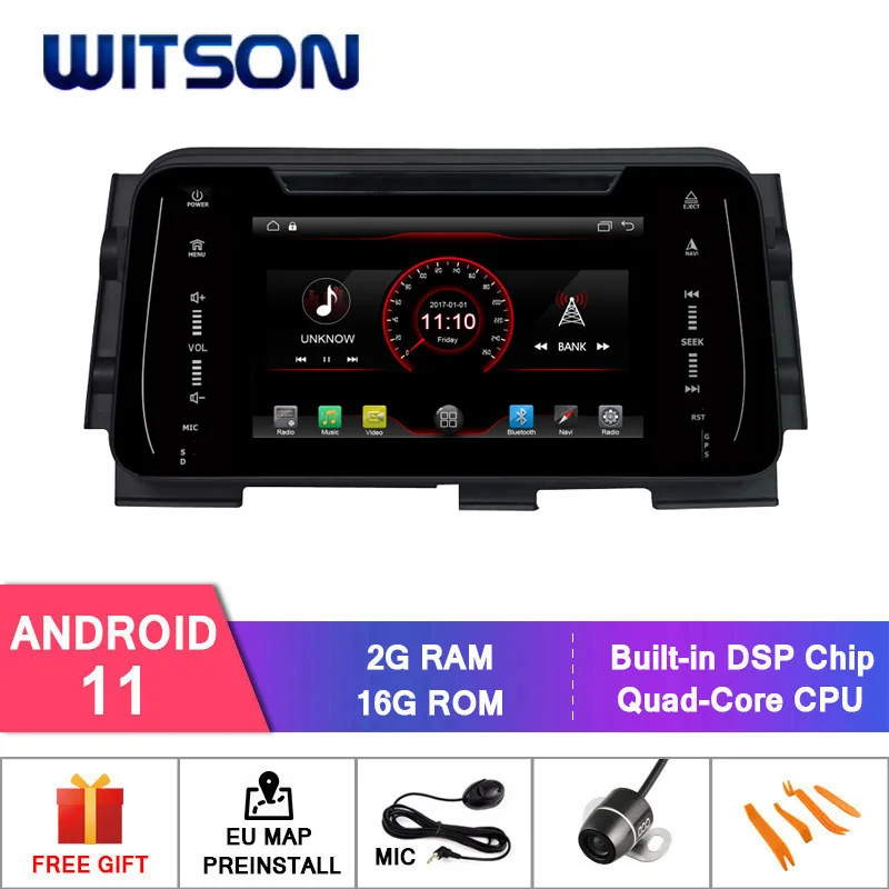 Автомобильный мультимедийный плеер WITSON dvd-проигрыватель на Android 11 с gps ОЗУ 2 Гб ПЗУ