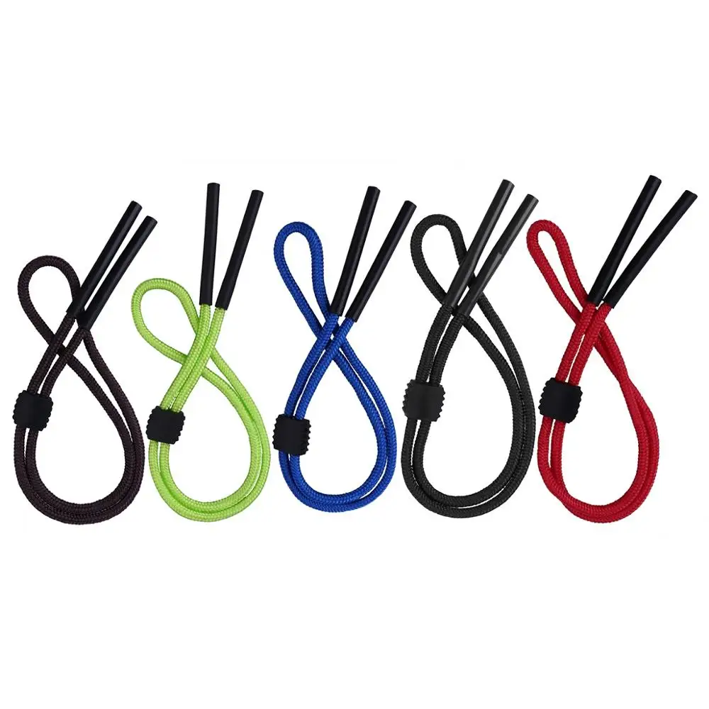 

5Pcs Sunglasses Retainer Eyeglass Safety Strap Rope Adjustable Eyewear Holder Fastener Sport Neck Cord Chain Rubber Lanyard Clip