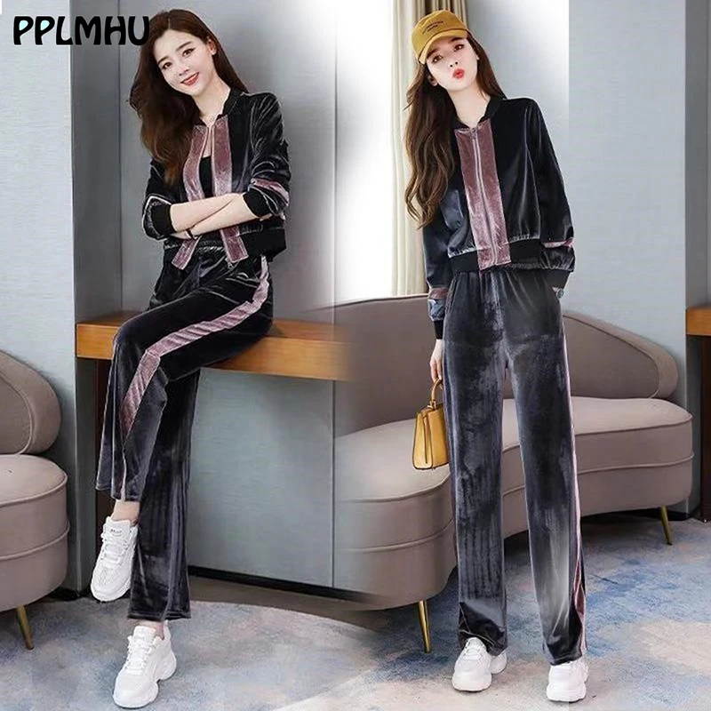 Вельветовый спортивный костюм комплект из 2 предметов размера плюс 4XL