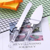 stainless steel knife and shovel two piece set pizza bread knife wedding supplies cake knife triangle bread shovel baking tools